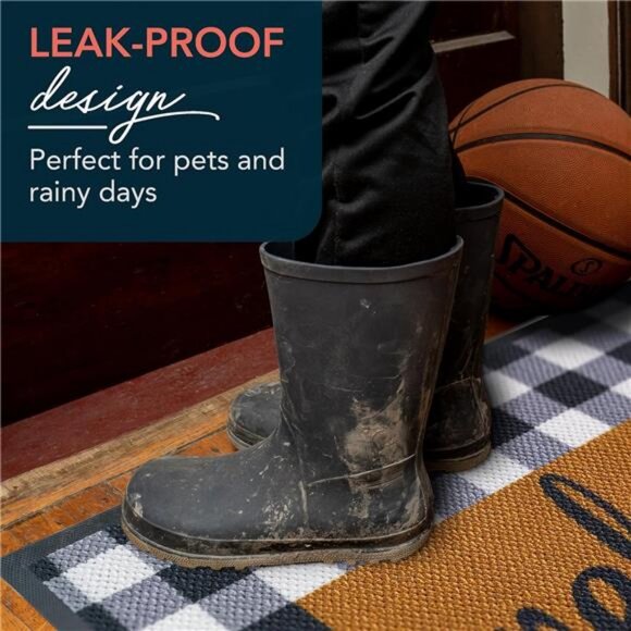 Welcome Mat Doormat Door Mat Rubber Backing 30'' x17'' Checkered - Picture 5 of 8